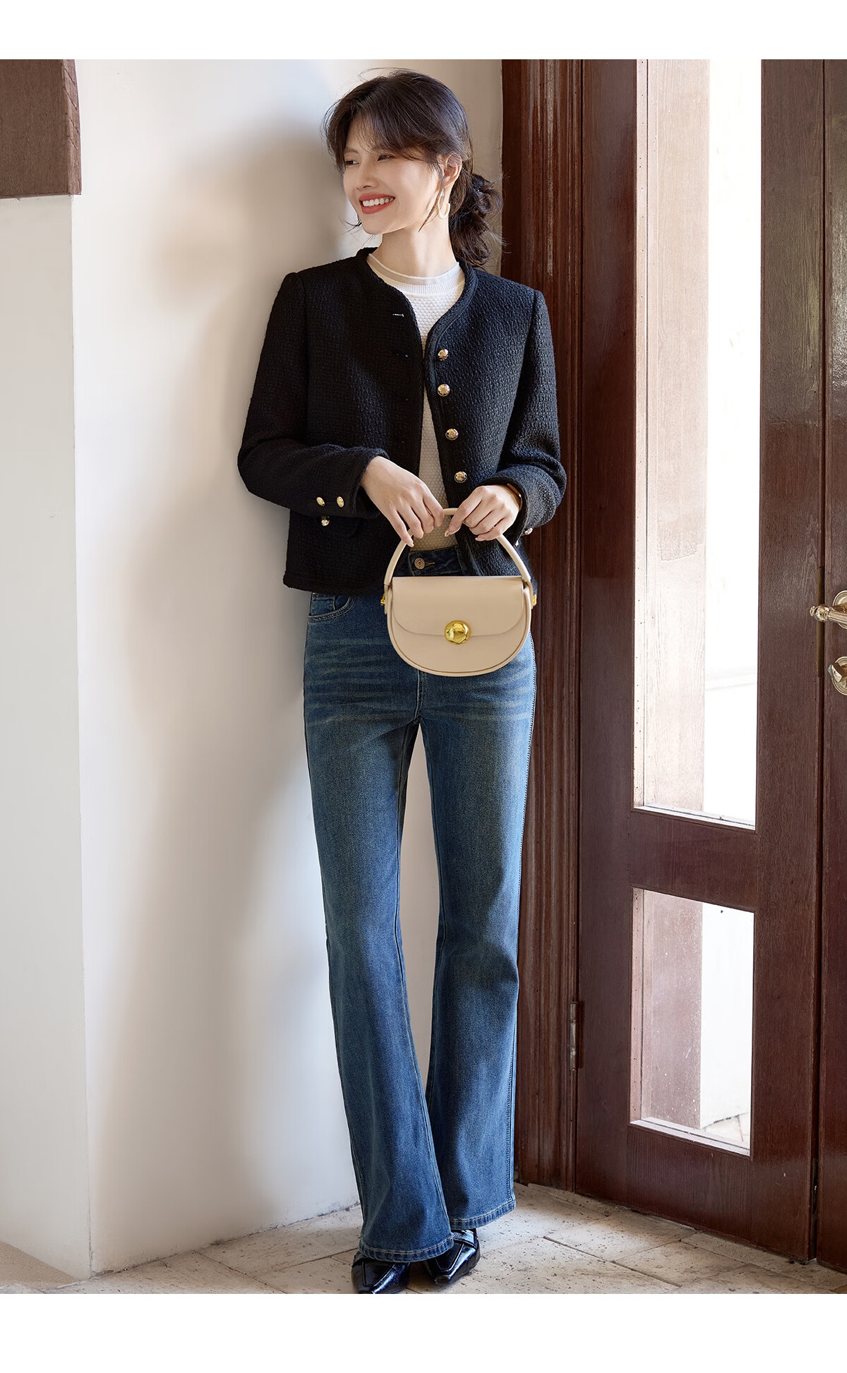 She Enjoy Tweed Chanel Style Jacket Women Autumn Winter Slim Fit Short Coat Commuting Outerwear T53D107 3