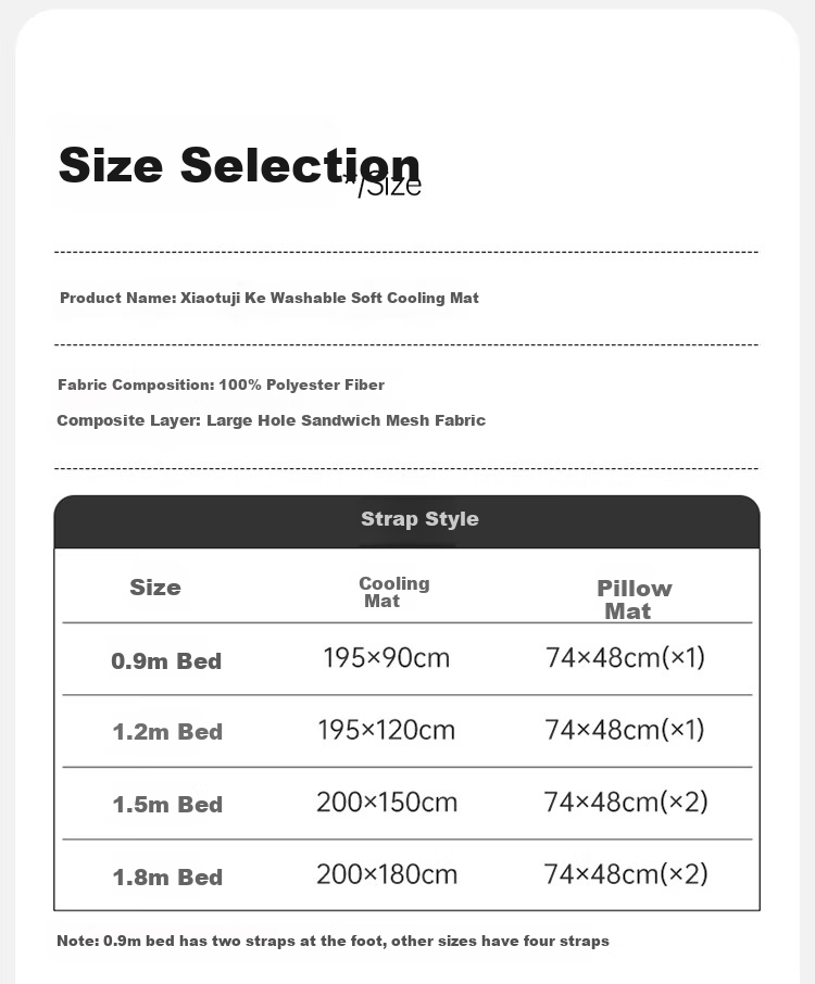 Dohia Class A Washable Soft Cooling Mat, Summer Double Set of Three Pieces 200x180cm [Machine Washable, Foldable] 4