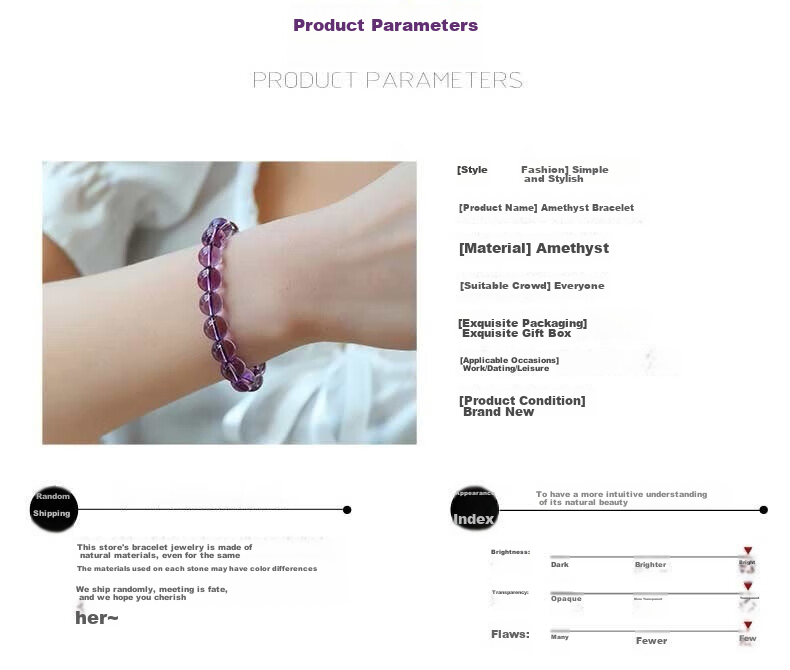 Yuyouqing [Passing The Exam Transfer] Natural Amethyst Bracelet for Men And Women, Emotional Stability Wisdom Wealth-Attracting Beaded Bracelet, Gift for Boyfriend Girlfriend 12