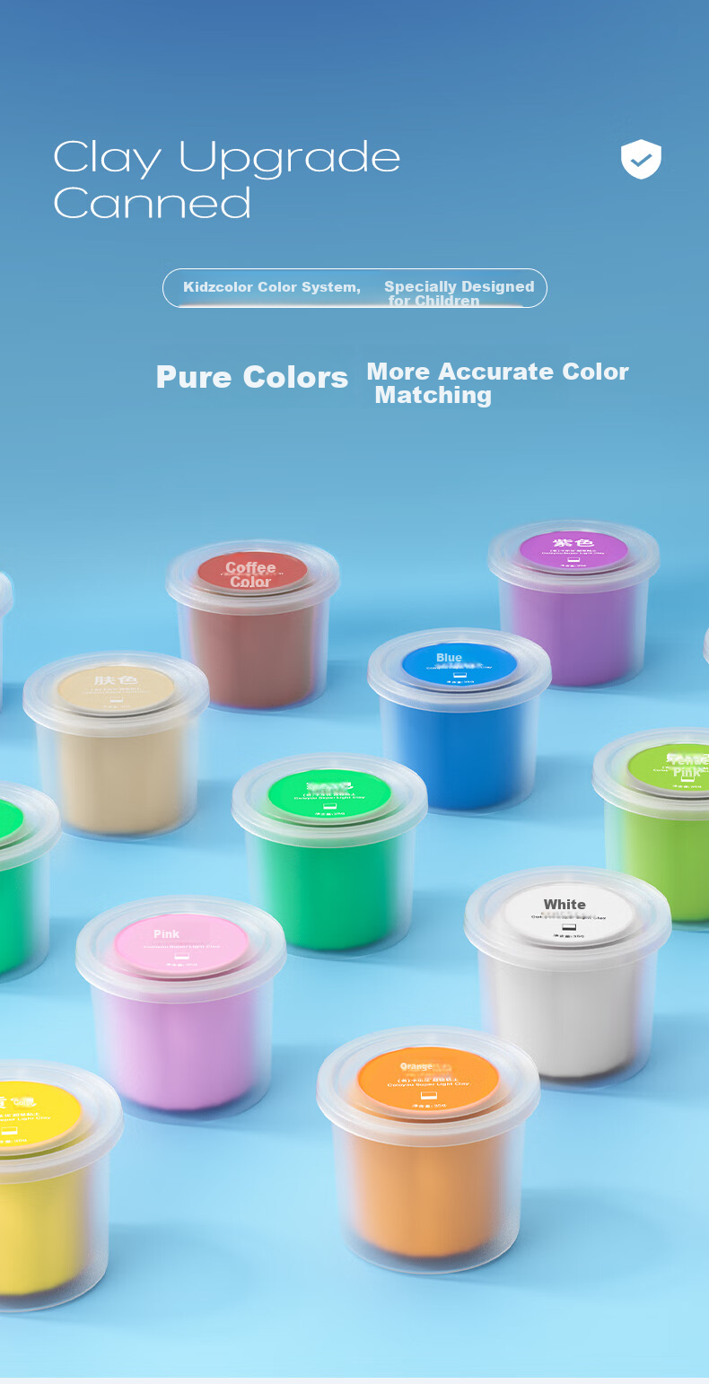 Coloyou Ultra-Light Clay, 24 Colors in A Fun Bucket, Non-Toxic, DIY Craft, Low Boron Modeling Clay, Play Dough Toy for Girls 14