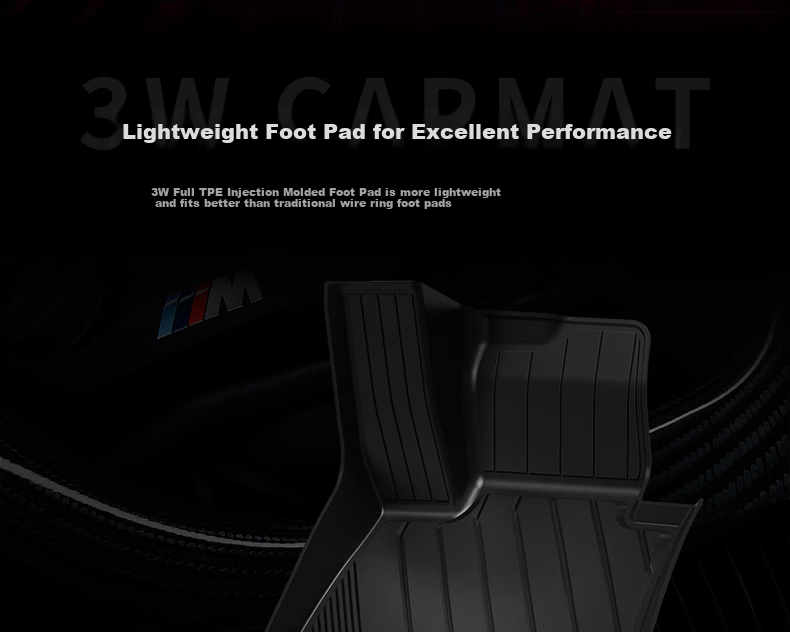 3W Suitable for BMW 3 Series, Specifically for 320Li 318 3 Series Long Wheelbase TPE Car Floor Mats + Carpet Surface, 2020-2026 Models 4