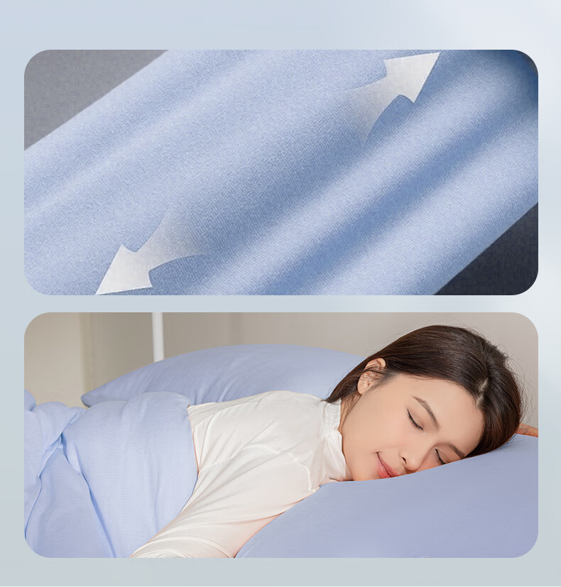 Hengyuanxiang Pure Cotton Four-Piece Bedding Set, Class A Knitted Nai Tei Mian 100% Cotton Bedding Set, Dye Purple (Blue) 2*2.3m 4