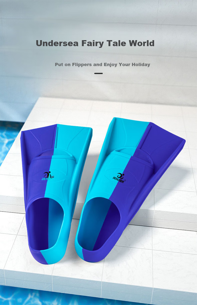 Jiehu Swimming Fins for Adults And Children, Professional Swimming Diving Speed Boost Comfortable Durable Soft Rubber Flippers Training Equipment 1