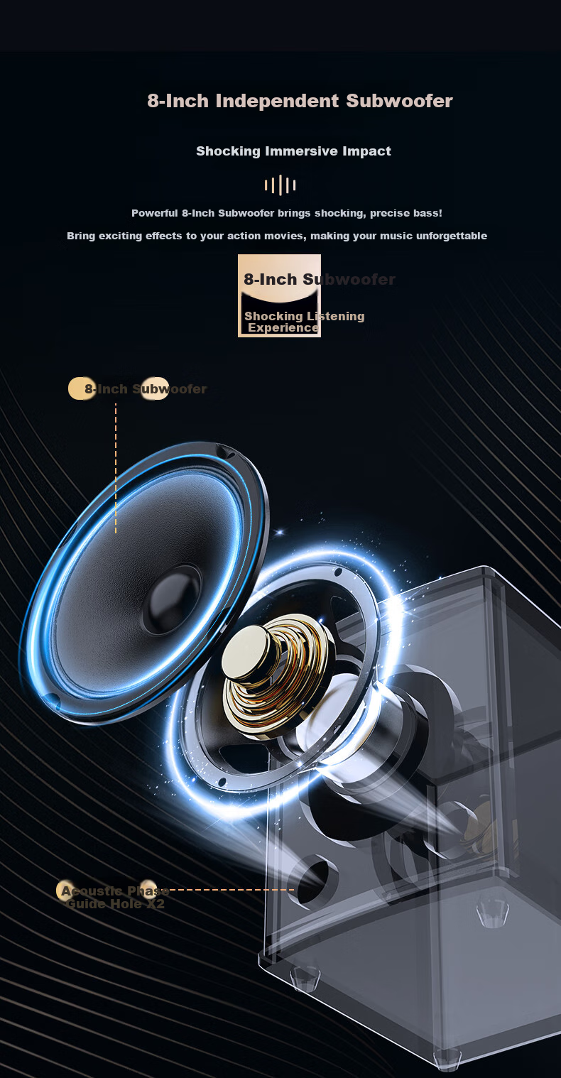 SANSUI DV-93P TV Sound Karaoke All-in-One System Soundbar Surround Home Theater KTV Set with Song Selection Karaoke Video Speaker Smart Bluetooth Living Room 4