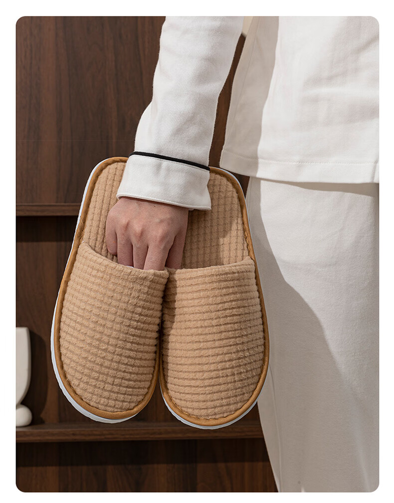 Liomirror Hotel Disposable Slippers Thickened Cotton Indoor Guest Slippers for Men and Women Portable Travel Home Slippers 8