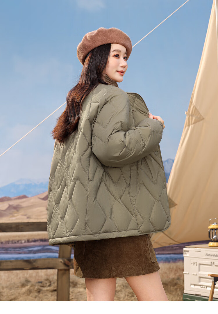 SNOWFLYING 2025 New Fashion Classic Versatile Lightweight Down Inner Shirt Windproof Cuff Warm Women's Short Down Jacket 4