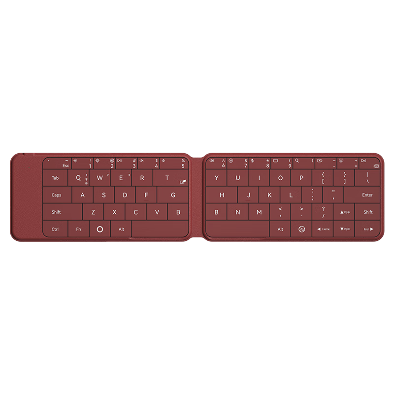 B.O.W Hangshi HB416 [Huawei DFH Authorized] Foldable Bluetooth Star Flash Touch Keyboard for Huawei Tablets and Mate XTs Silent Wireless Charging Keyboard Red