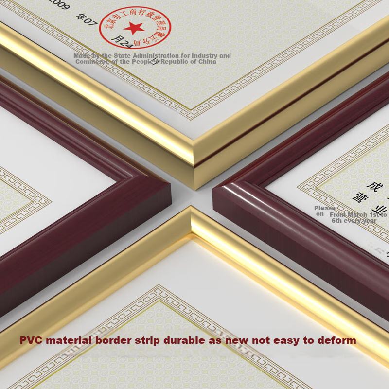 Youbili A3 Certificate Frame, Photo Frame, Plastic Certificate Frame, A3 Business License Frame, Business And Tax Registration Certificate Frame, Horizontal And Vertical Document Frame, Metallic Color 5063A