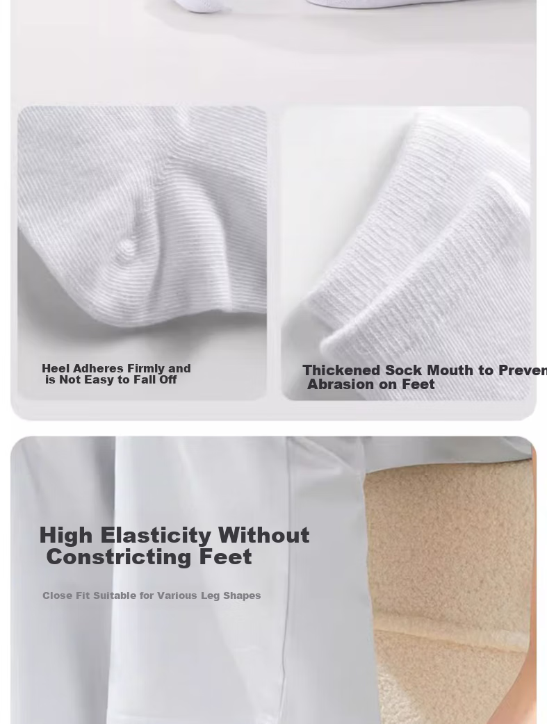 Etravel 10 Pairs Disposable Socks, Daily Wear Socks, Comfortable And Sweat-Absorbing for Business Trips And Travel, White 5
