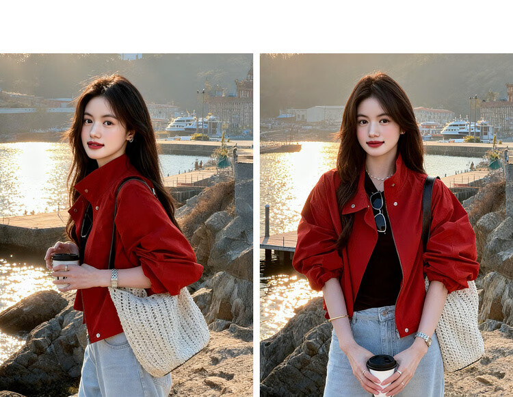 MT [Optional Quilted] Winter Thickened Cotton Jacket Stand Collar Pig Nose Buckle Drawstring Sports Casual Comfortable Women's Coat 11