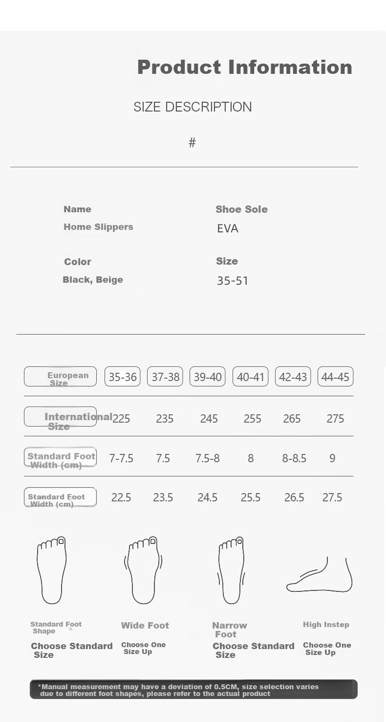 GUOLUOFEI Squishy Slippers for Men And Women, Summer Non-Slip Extra Large Size Bathroom Shower Thick-Soled Sandals, Beige, Size 39-40 7