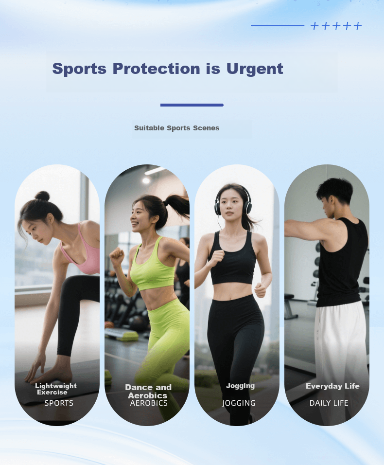 LP 961 Knitted Knee Pads, Breathable, Comfortable, Soft, Outdoor Sports Running Knee Joint Protection, Cold-Proof, Heat-Retaining Gear, Two-Piece Set, Size S 2
