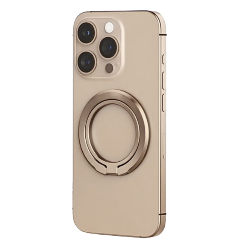 ESCASE Magnetic Phone Holder Ring Buckle MagSafe Stand Ultra-thin Back Sticker Desktop Strong Clip Lazy Mount Compatible with iPhone Apple Huawei Xiaomi ES-88 Desert Gold