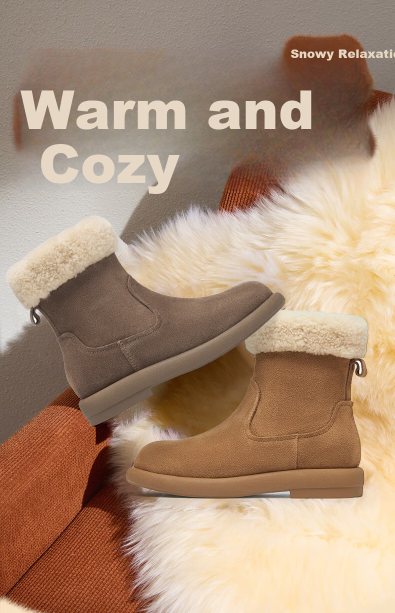 TEENMIX Snow Boots, Warm Women's Boots, Brown, Size 35 2