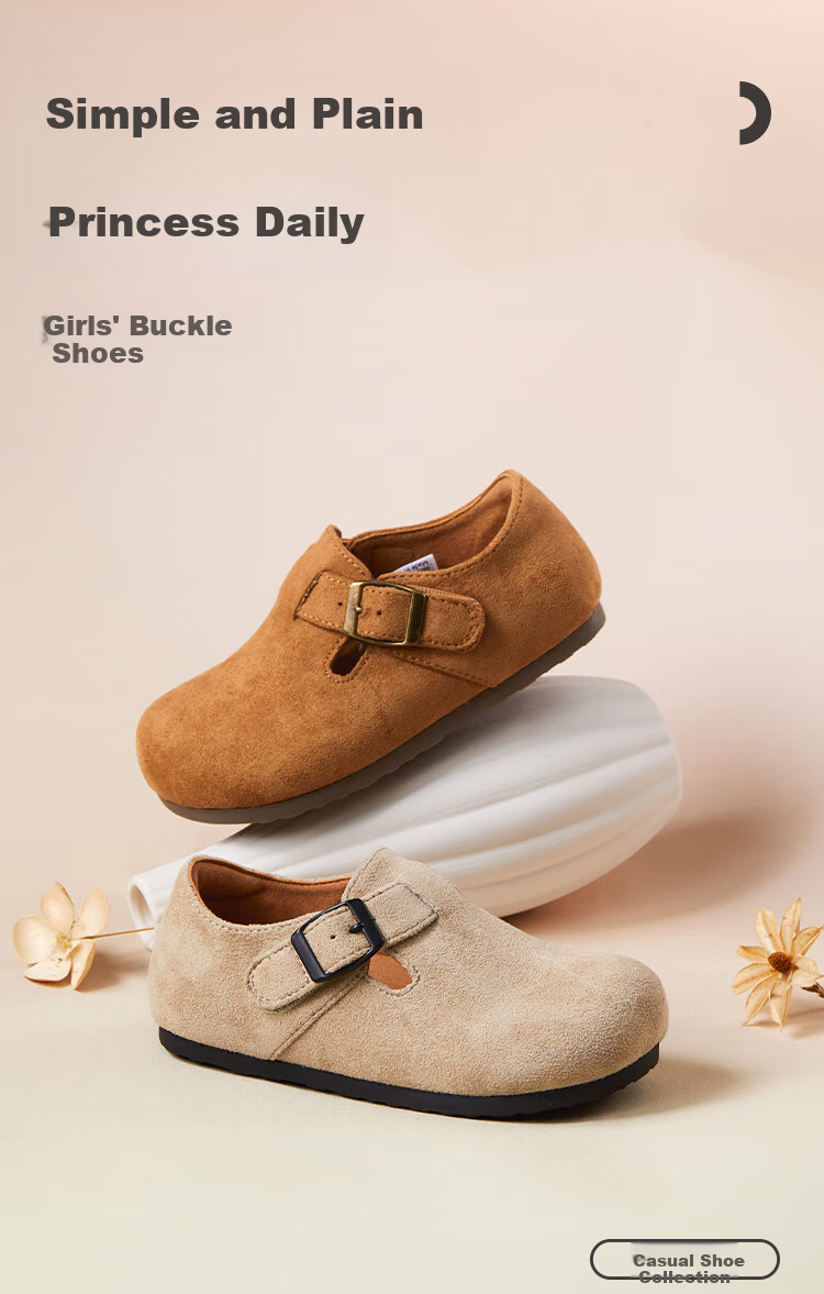 BALABALA Girls' Buckle Shoes 2025 Spring Autumn Princess Shoes Trendy Soft Bottom Shoes Retro Fashion 208325141214 1