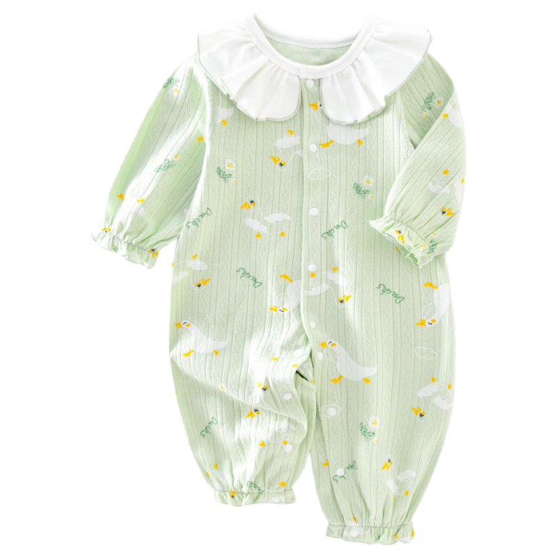 DEESHA [100% Pure Cotton] Baby Romper, Newborn Long-Sleeve Bodysuit, Unisex Infant Onesie for All Seasons