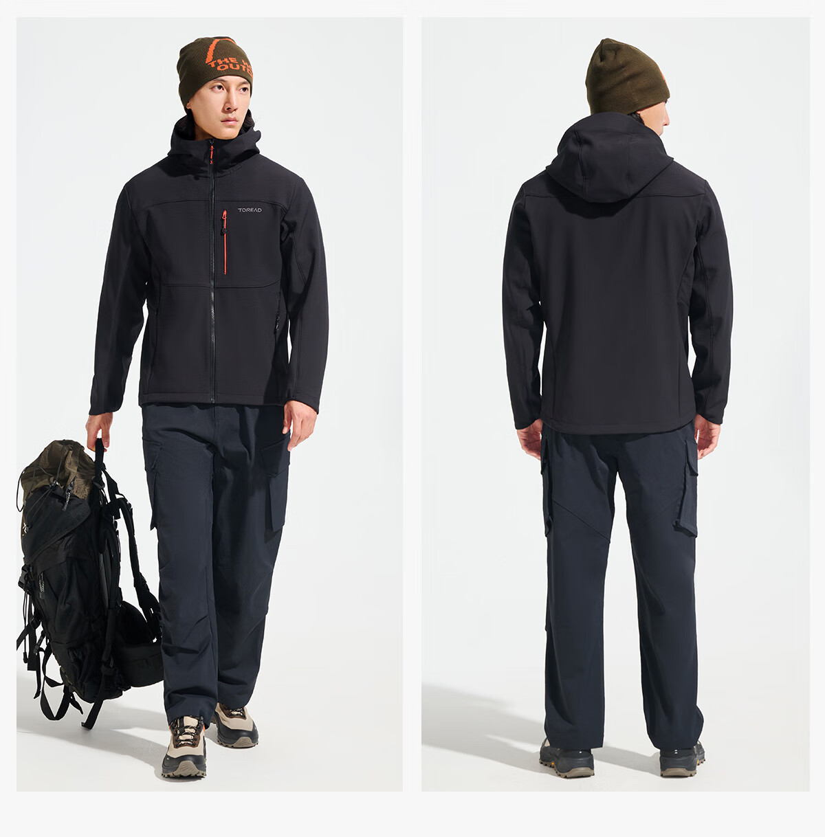 TOREAD Men's Softshell Jacket Autumn Winter Outdoor Sports Warm Coat TAEEAN91053 2