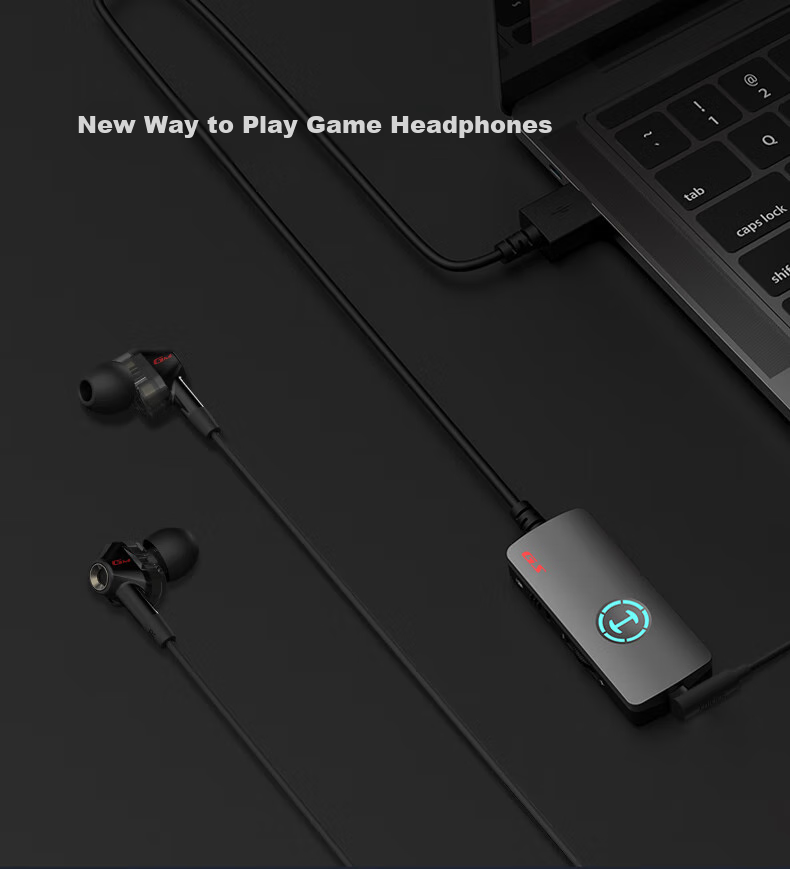 EDIFIER HECATE GM360 Sound Card Edition In-Ear Dual Dynamic Four-Core Gaming Headset Computer And Mobile Phone Headset with 7.1 Surround Sound External Sound Card Gift Black 2