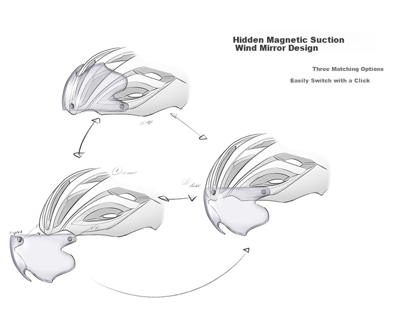 Sunrimoon S79 Road Bike Magnetic Cycling Glasses Helmet Unisex Safety Helmet Nebula Purple 3DM [Sky Dome Technology] 4