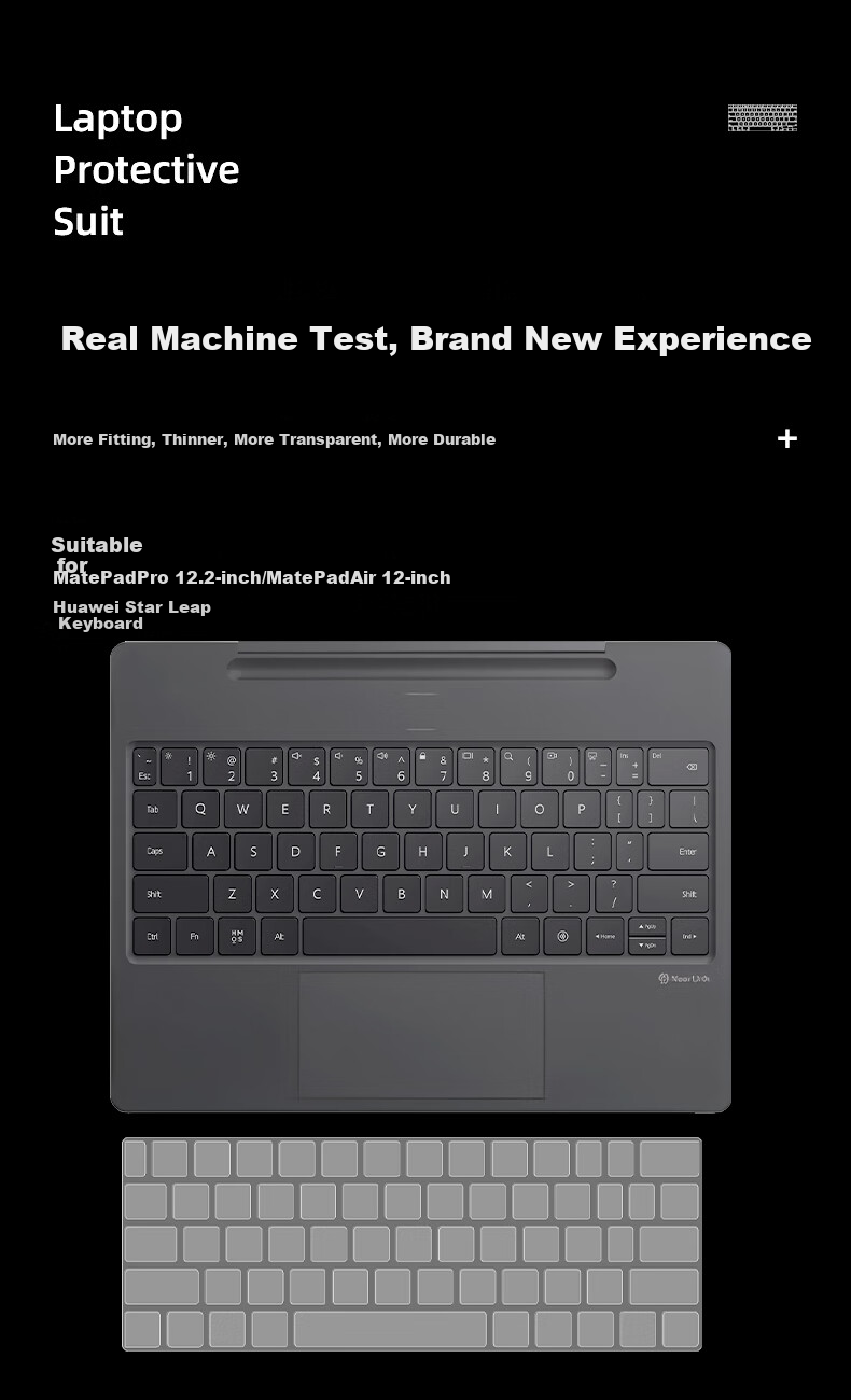 Jiasu Compatible with Huawei MatePad Pro12.2/MatePad Air12 Star Leap Keyboard Smart Magnetic Keyboard, Tablet Laptop Keyboard Sticker, Keyboard Dust Cover 1