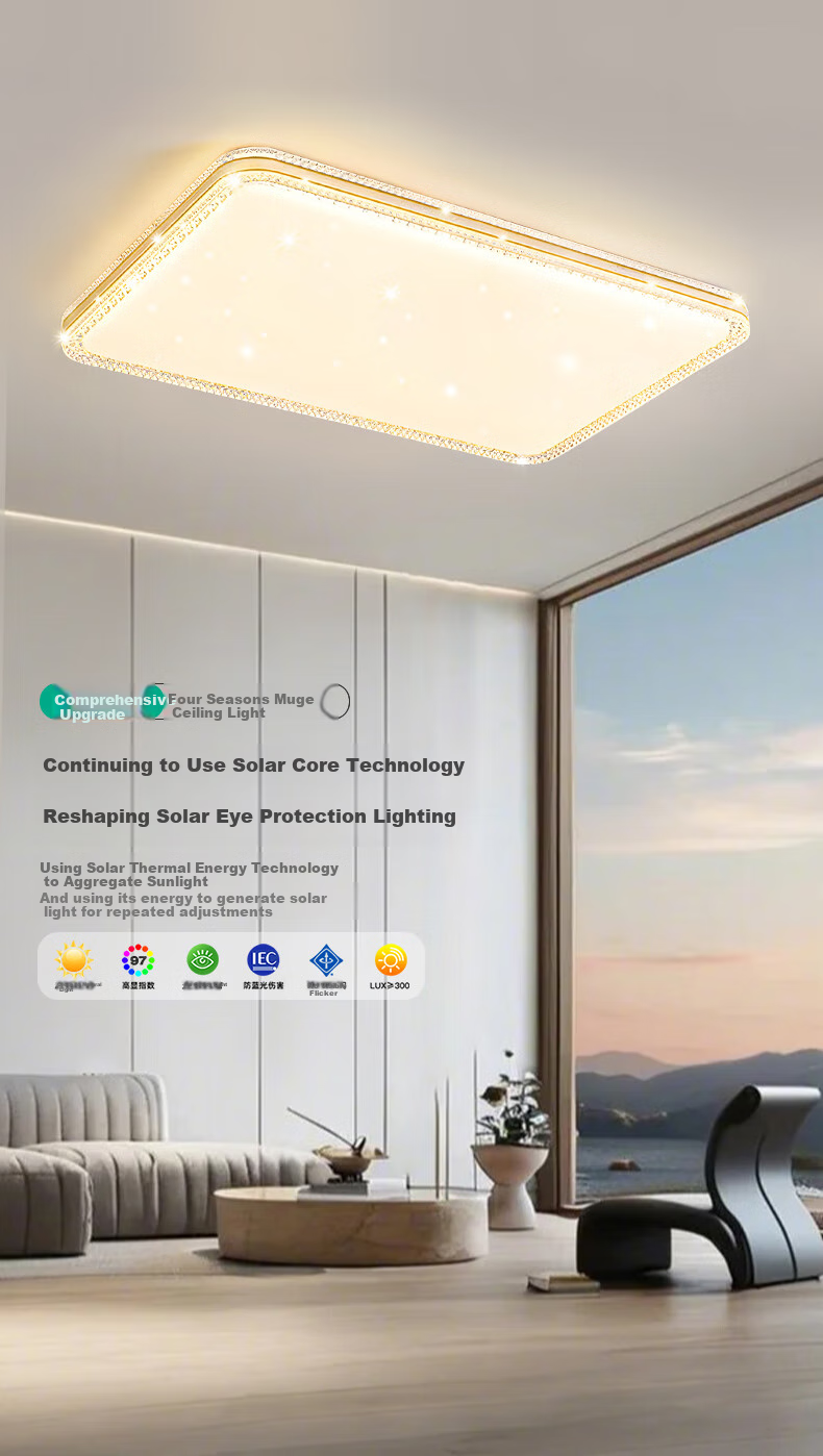 MICOE LED Ceiling Light Luxury Eye-Care Light Source for Living Room Bedroom Dining Room 3