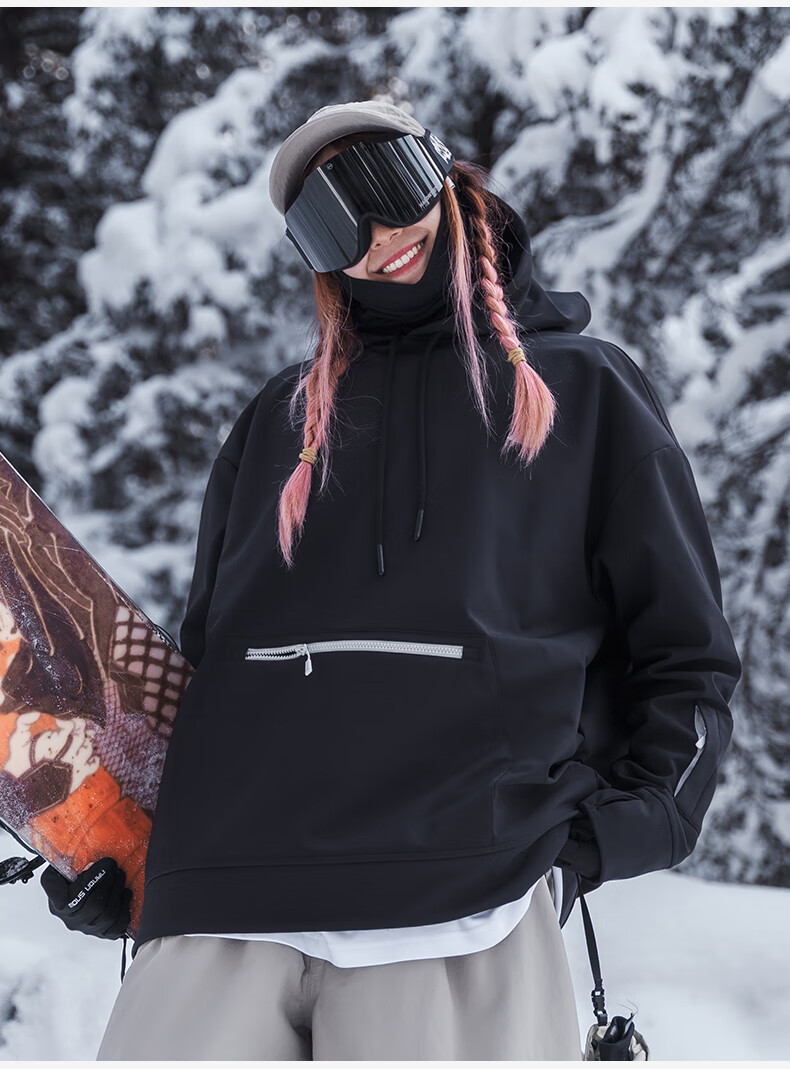 Nan En Ski Goggles Protective Eyewear Women Snowboard Glasses Breathable HD Anti-Fog Flip-Up Men Black Frame Purple 17