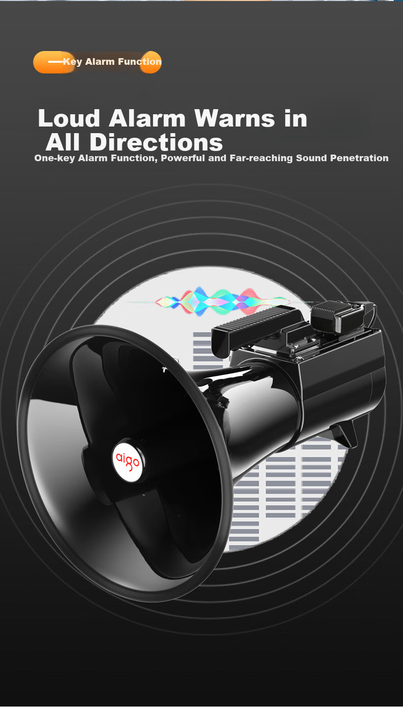 Aiguozhe Handheld Megaphone, Loudspeaker Amplifier, Recording Promoter, Street Vending Device, Small Powerful Public Address System, A92 (Black) 6