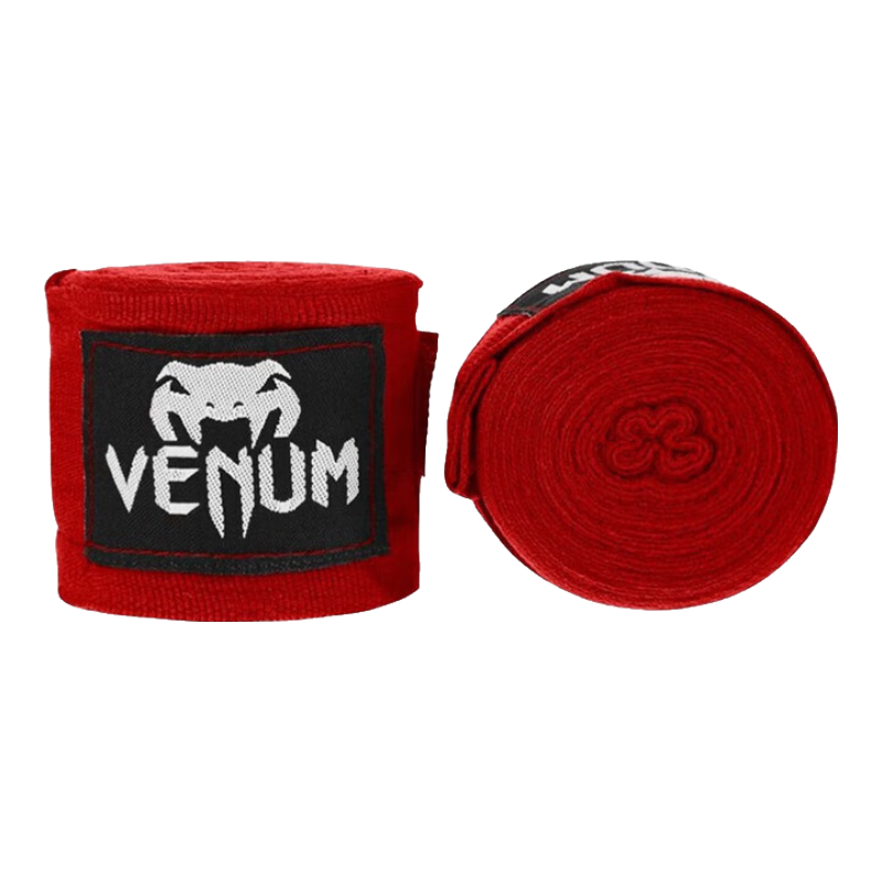Venom VENUM 4M Boxing Hand Wraps, Muay Thai And Sanda Binding Bandages, Boxing Wraps, Gloves Wrapping Bandages, Red, 4 Meters