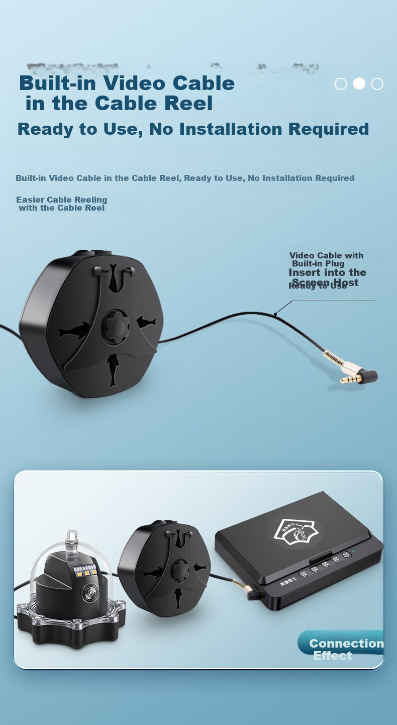 Xunyuboshi 360-Degree Rotating Underwater Fish Finder, Ultra-High Definition Probe, 4.3-Inch HD Screen + 360-Degree Temperature-Sensing Deep Head + 30 Meters 14