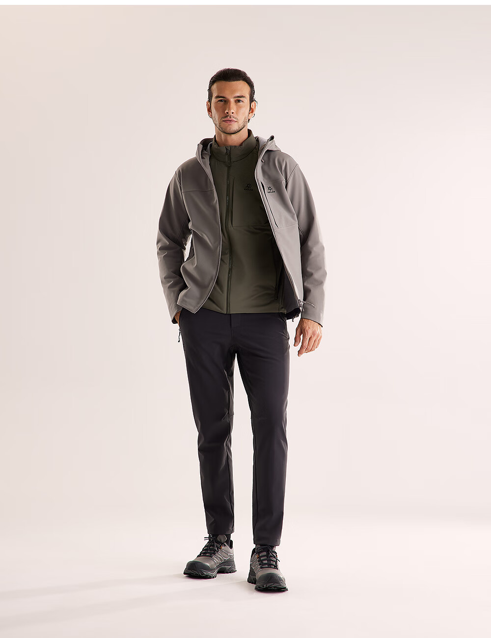 KAILAS M8 IC Hooded Softshell Jacket Men Fleece Warm Breathable Stretch Durable Windproof Hiking Coat Autumn Winter 4