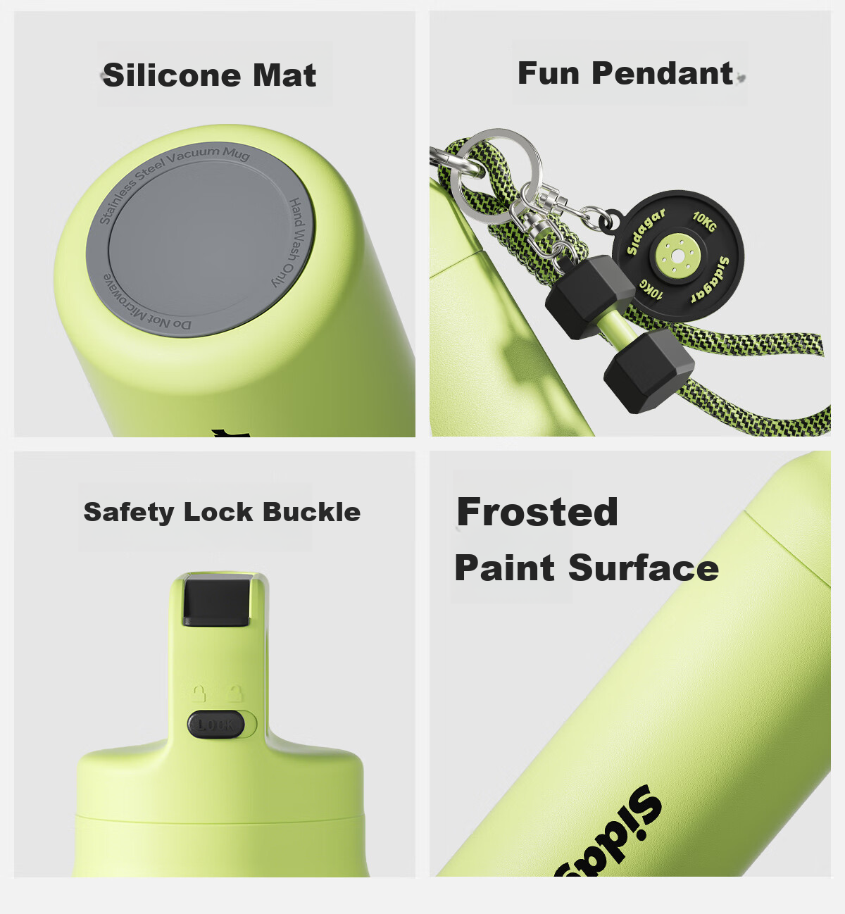 Shidajia Insulated Cup, Keeps Hot Or Cold, Outdoor Sports, Quick-Open Lid, Portable Large Capacity Water Bottle, Stylish Stainless Steel Dual-Use Cup 10