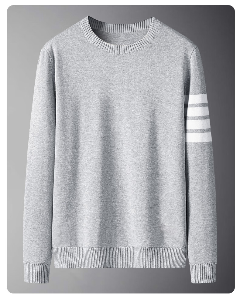 Jeanswest Men's Autumn Winter Crew Neck Casual Thickened Warm Pure Cotton Sweater Fashion Youth Comfortable Knitwear 9
