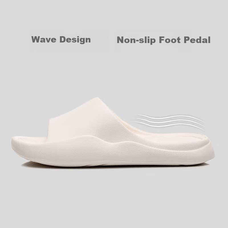 GUOLUOFEI Home Slippers for Men And Women, Summer Indoor Non-Slip Thick Sole Couple Bathroom Shower Sandals White Size 37-38