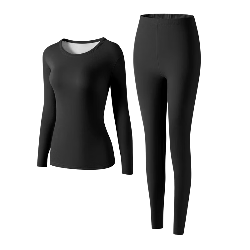 Urban Beauty Women's Thermal Underwear Set Autumn Top and Bottom, German Velvet Thermal Clothing, Wool Warm Pants for Women