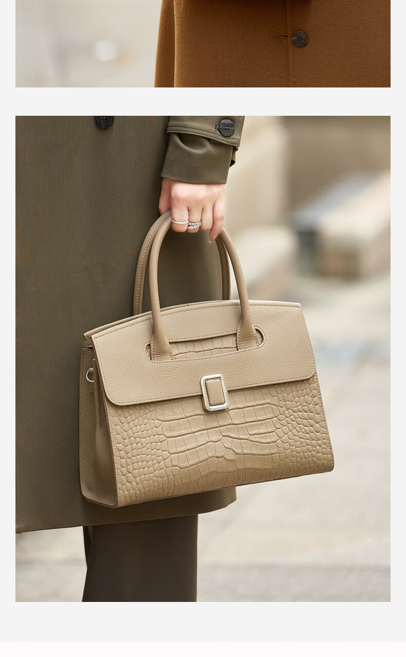Zhur Women's Bag 2026 New Cowhide Handbag Fashion Large Capacity Ladies Bag 520 Gift for Wife 8