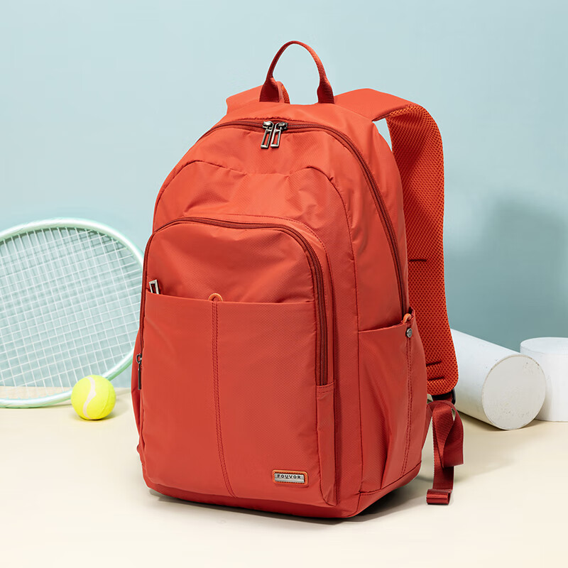 FOUVOR Firefox Casual Women's Large Capacity Oxford Cloth Backpack Short Trip Travel Bag Student Schoolbag Red