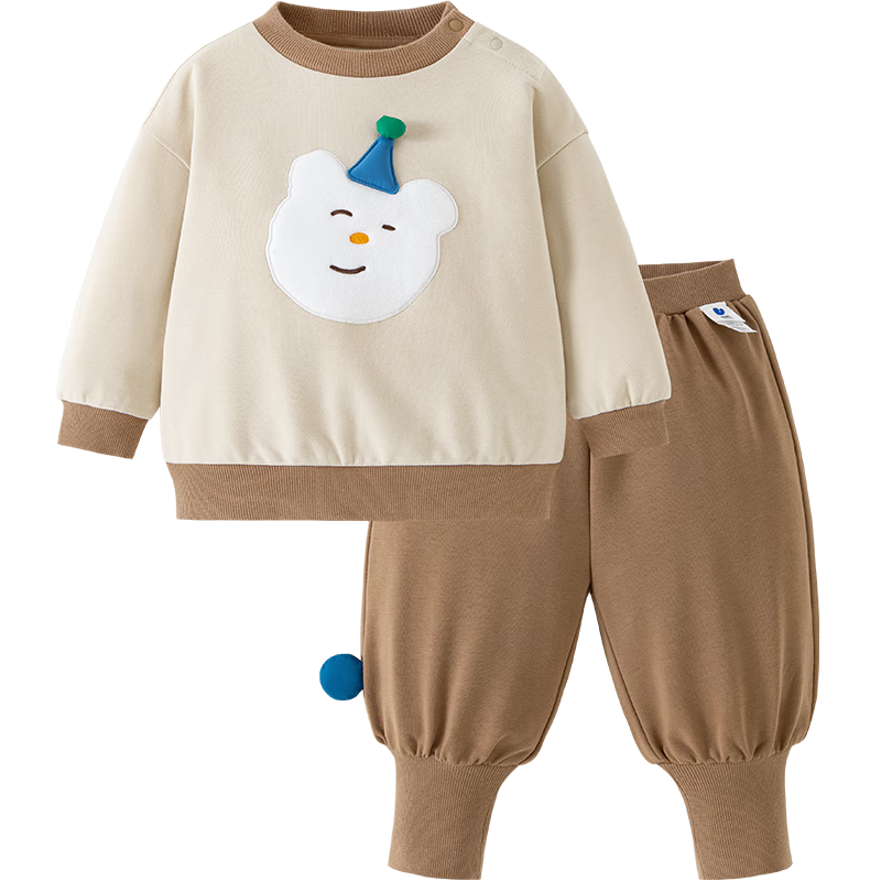 Minibala Boys And Girls Long-Sleeve Set, Spring Season Baby Kindergarten Outfit, Non-Deforming Sweatshirt And Pants Two-Piece Set, New Product