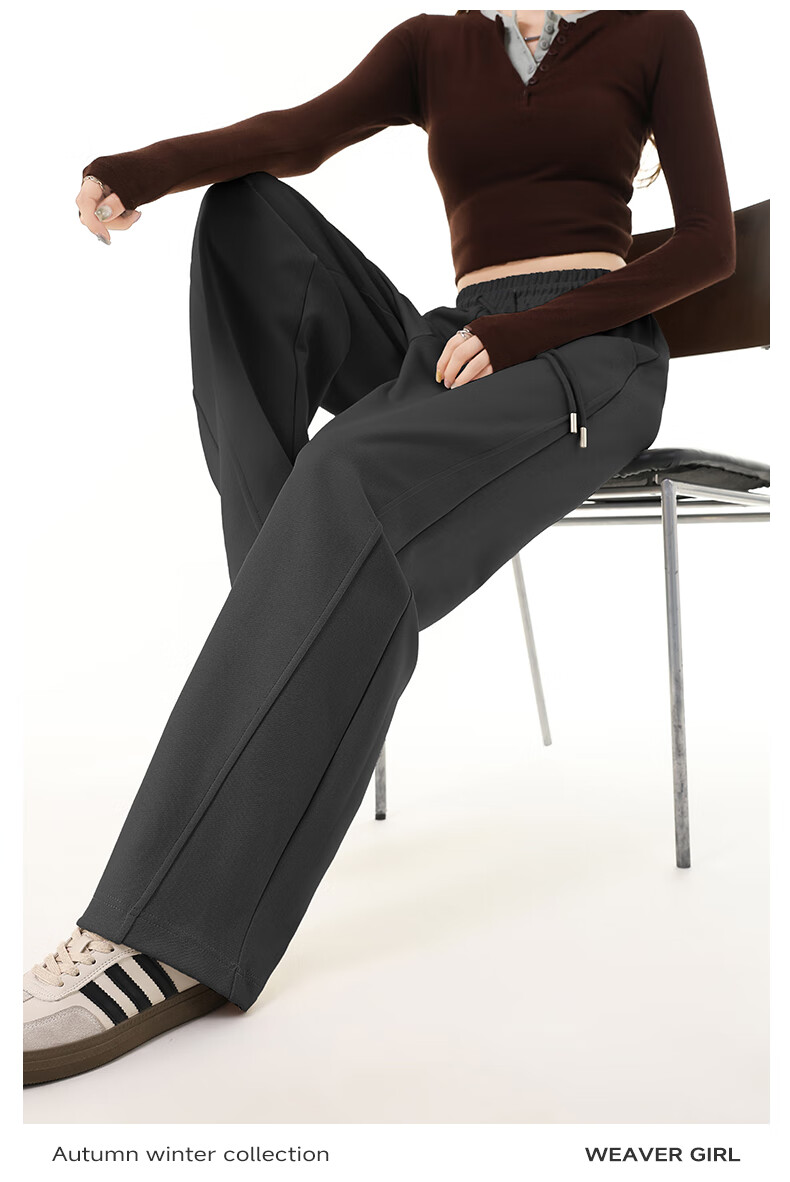 MJ STYLE Narrow Fit Banana Pants for Women 2026 Spring Autumn High Waist Drawstring Petite Loose Casual Straight Wide Leg Sports Sweatpants 2