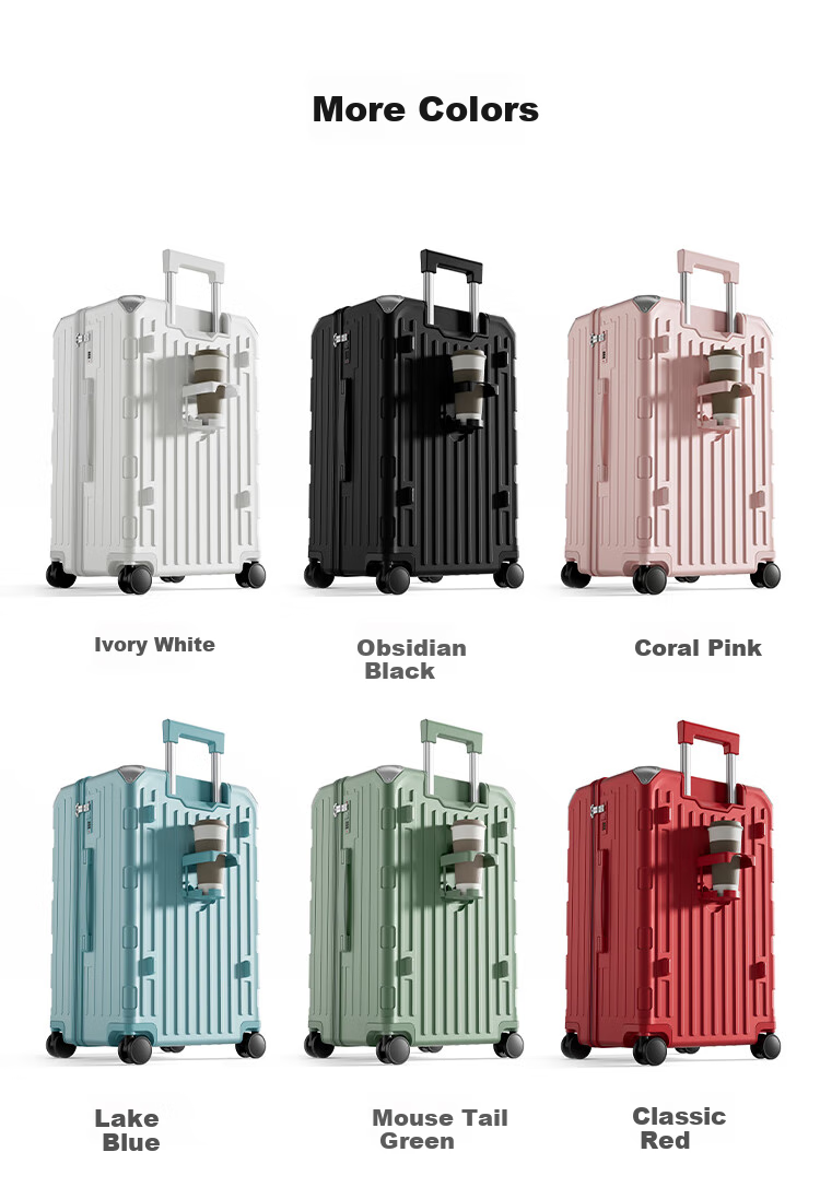 HLA Large Capacity Luggage Trolley Travel Password Lock Checked Business Trip Men Coral Pink 30 Inch 16