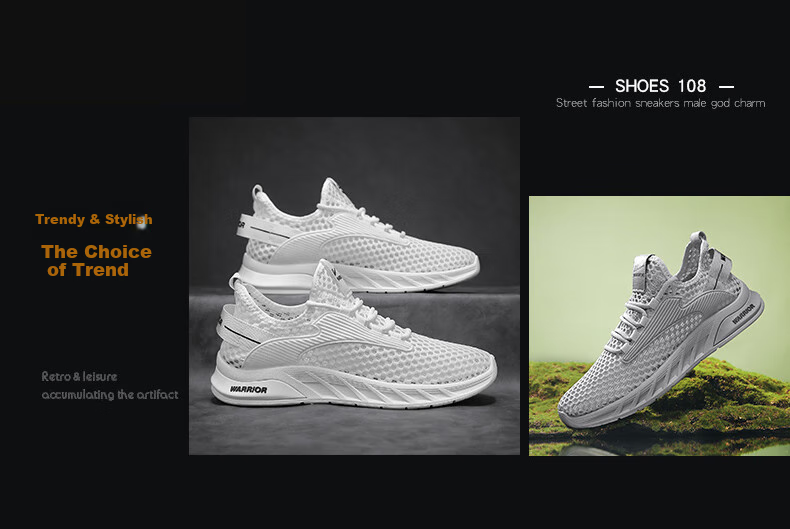 Huili Men's Mesh Sneakers, 2026 Summer New Style, Versatile Lightweight Breathable Casual Shoes for Men, Gray, Size 39 3