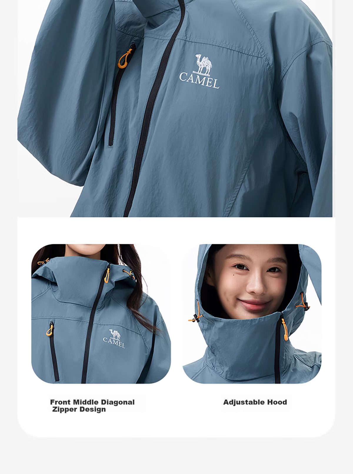 CAMEL Mukguang Outdoor Original Yarn Sun Protection Jacket Unisex 2025 Summer UV Protection Lightweight Breathable Coat L 12