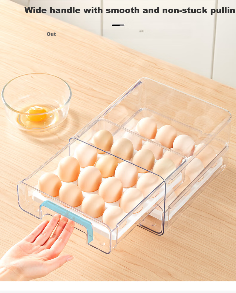 KATEI STORY Japanese Side-Door Egg Storage Box, Refrigerator Food-Grade Preservation Container, Kitchen Organizer, Egg Holder, Storage Solutio 18