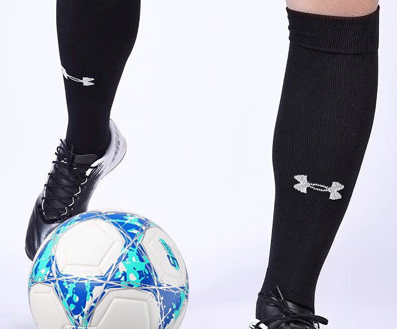 Under Armour Football Socks Long Tube Professional Summer Adult Non-Slip Thin Black M (Size 37-40) 3