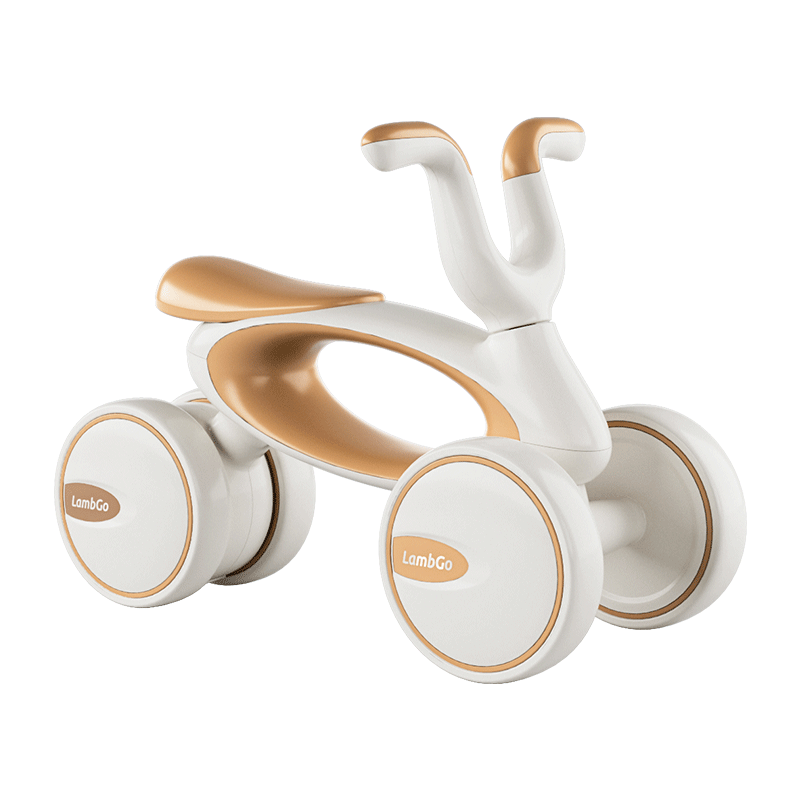 Little Lamb Ride-On Toddler Rocking Horse and Walker 2-in-1 Baby Wooden Horse Birthday Gift Y68 Warm Coffee Color