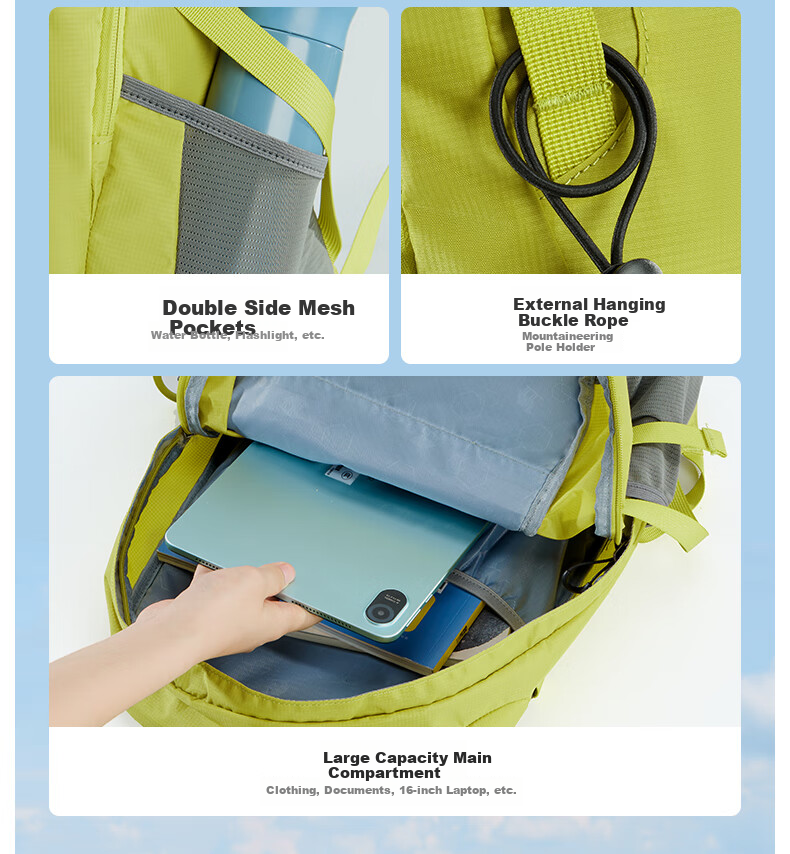 CAMEL Oxygen Pack Outdoor Mountaineering Backpack Double Shoulder Bag Sports Travel Hiking Water-Resistant Climbing Professional School Bag 8