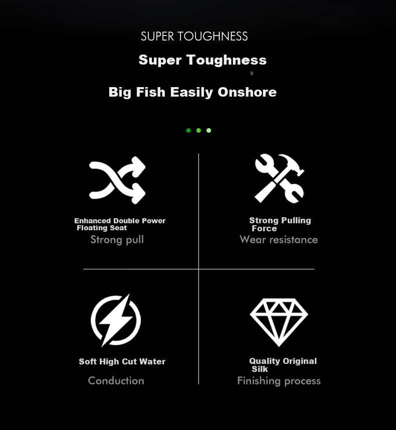 BKK Ready-To Fishing Line Set for Big Fish, PE Rod Tip Reinforced with Strong Pulling Force, Grass Carp Fishing Line Set 2