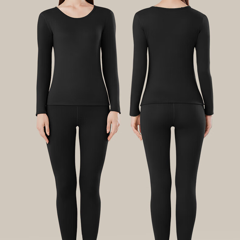Urban Beauty Women's Seamless Thermal Underwear Set Thickened Autumn Winter Base Layer Cold Resistant 17