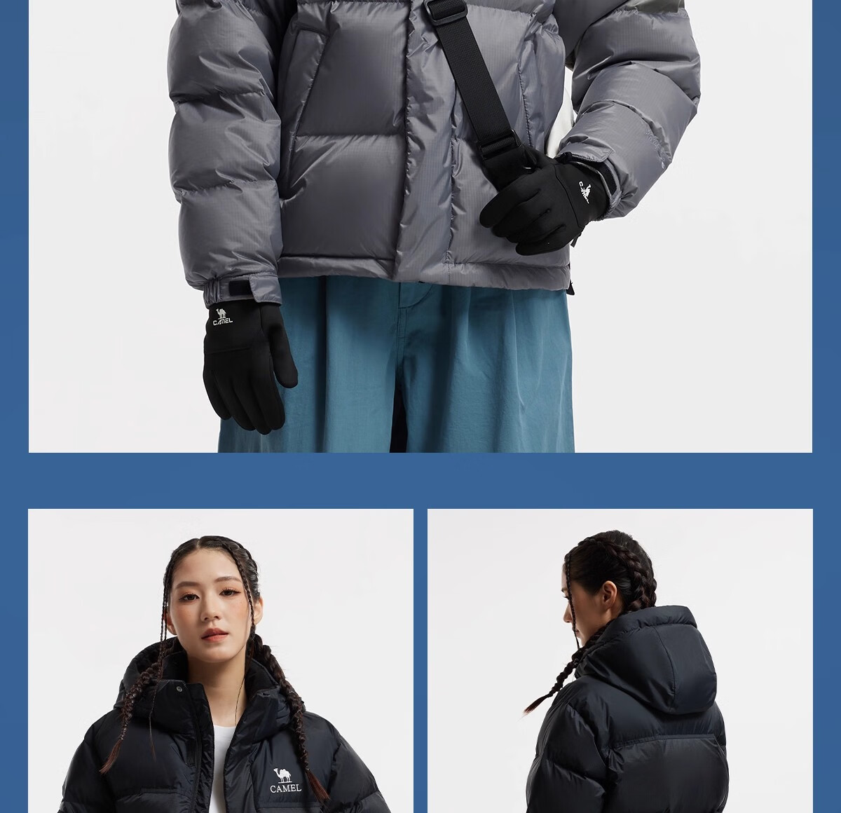CAMEL Dilireba Edition Feather God PRO Women's Goose Down Winter Windproof Puffer Jacket Unisex 4