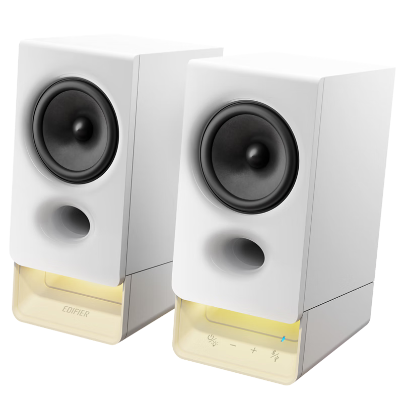 EDIFIER New R20 Desktop 2.0 Computer Speakers Wireless Bluetooth 6.0 RGB Ambient Lighting White