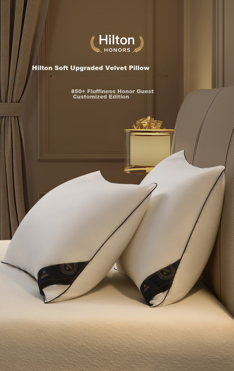 Canasin Hilton Pillow, All Goose Down, Five-Star Hotel Duvet, Class A 95% White Goose Down Pillow, Single Piece, 74*48cm 2